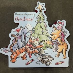 Disney Winnie the Pooh Christmas Wood Sign Tabletop Sign Wall Decor Eeyore